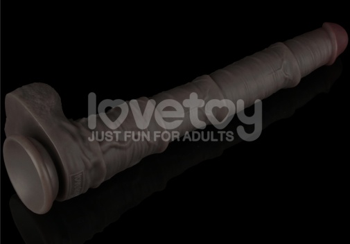 Lovetoy - 16" Dual Layered King Sized Cock - Black photo