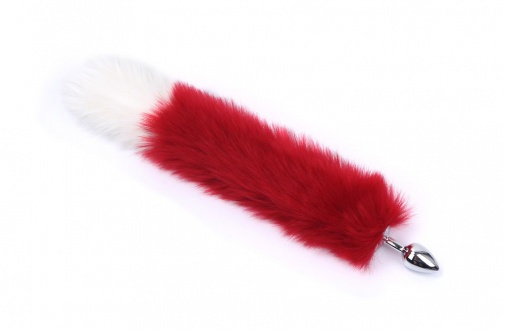 MT - Anal Plug S-size with Artificial wool tail - Red photo