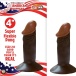 Nasstoys - American Whoppers 4" 仿真假陽具帶吸盤底座 - 黑色 照片-5