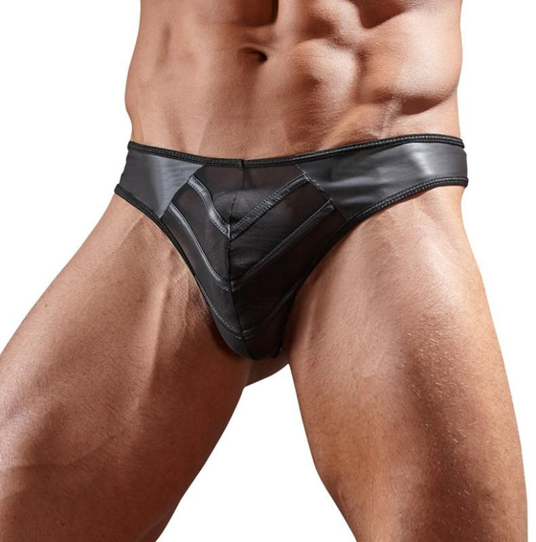Svenjoyment - Faux Leather G-String - Black - S photo