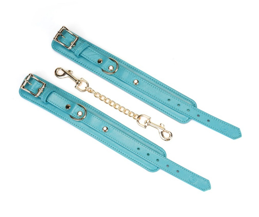 Liebe Seele - Lamb Leather Wrist Cuffs - Blue 照片