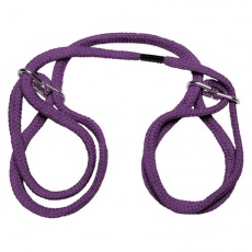 Doc Johnson - Wrist or Ankle Cotton Cuffs - Purple photo