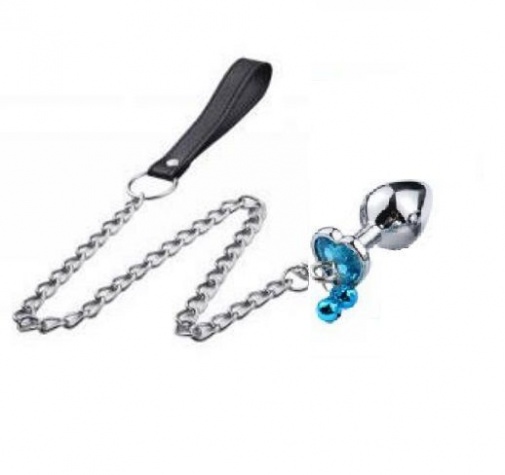 MT - Heart Anal Plug w Leash S-size photo