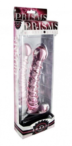 Prisms Erotic Glass - Blushing Shakti Twisted Wand - Pink photo