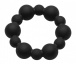 Master Series - Shadow Silicone Beaded Cock Ring - Black photo
